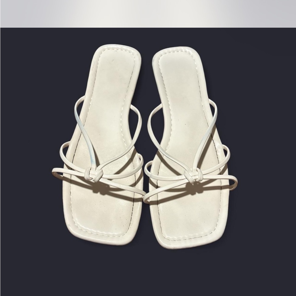 cute white strappy sandals